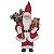 Papai Noel Decorativo Segurando Caixa De Presente Xadrez 40cm - Imagem 2