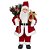 Papai Noel Decorativo Segurando Caixa De Presente Xadrez 60cm - Imagem 1