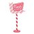 Placa Decoratica North Pole Vermelho e Branco 58cm - Imagem 1