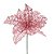 Poinsetia Rosa Vazada Glitter - Imagem 1