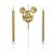 Vela Rosto Mickey Dourada - 3 Un - Imagem 1