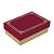 Caixa Retangular com Tampa Petit com Relevo Domo Marsala e Ouro P 16x10x5,5cm - Imagem 1