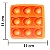 Aplique 3D Interativo Pop IT Laranja em EVA - Imagem 2