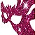 Máscara Carnaval Glitter Rosa Mod 02 - Imagem 3