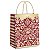 Sacola Laminada Adamascado Marsala Ou P 21,5X15X8 - 10 Un - Imagem 1