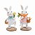 Coelhos Decorativo Resina com Flores e Verduras Sortido 14x8x6 - 2 Un - Imagem 1