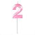 Vela Design Rosa Perolizada Número 2 - VAR02 - Imagem 1