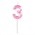 Vela Design Rosa Perolizada Número 3 - VAR03 - Imagem 1