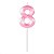 Vela Design Rosa Perolizada Número 8 - VAR08 - Imagem 1