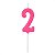 Vela Pick Rosa Número 2 - VCR02 - Imagem 1
