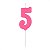Vela Pick Rosa Número 5 - VCR05 - Imagem 1