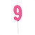 Vela Pick Rosa Número 9 - VCR09 - Imagem 1