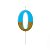 Vela Azul Candy com Dourado Número 0 - VMA00 - Imagem 1