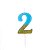 Vela Azul Candy com Dourado Número 2 - VMA02 - Imagem 1