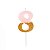 Vela Rosa Candy com Dourado Número 8 - VMR08 - Imagem 1