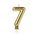Vela Balão Dourada Número 7 - VOD07 - Imagem 1