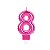 Vela Balão Rosa Número 8 - VOR08 - Imagem 1