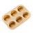 Forma de Silicone 25X17,2X3,5cm Colors Redondo 6 Cavidades Bege - Cromus Allonsy - Imagem 1
