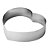 Molde e Cortador Aço Inox Coração 15,3X15X5cm - Fixo - Cromus Allonsy - Imagem 1