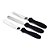 Mini Espátulas Alisadora - Aço Inox Preto - 3 Un - Cromus Allonsy - Imagem 1