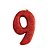 Vela N°9 Fun Vermelho - Imagem 1