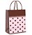 Sacola Laminada Poá Liz Rosa/Marrom P 21,5X15X8 - Imagem 1