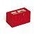 Caixa Para 4 Brigadeiros Relevo Vermelho 8,5x8,5x4,5cm - 10 Un - Imagem 1