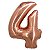 Balao Metalizado 34" Rose Gold Numero 4 - Silverplastic - 1 Un - Imagem 1