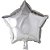 Balão Metalizado Estrela com Canudo Prateado - SilverPlastic - 45 cm - Imagem 1