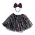 Kit Saia E Tiara Viúva Negra Teia Roxa Halloween - Cromus - 1 Un - Imagem 1
