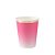 Copo de Papel 270ml Rosa Degrade Borda Dourada - Silver Plastic - 8Un - Imagem 1