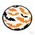 Prato Redondo Morcegos Halloween 18cm - 10 Un - Imagem 1