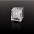 Cubo LED 2,6cm - Silver Plastic - 1 Un - Imagem 1