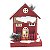Casa de Madeira Vermelho 31cm 3AA - 1 Un - Imagem 1