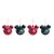 Bola Mickey Minnie Sortido Vermelho Verde Branco 8cm - Jogo com 4 Peças - Imagem 1