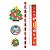 Kit Papelaria Natal Sortido  23cm (Papelaria) Kit com 5 Peças - Imagem 1