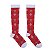 Meia Cano Longo Adulto Rena Vermelho Branco Marrom 50cm - 1 Un - Imagem 1