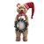 Urso Decorativo com Guirlanda Marrom Vermelho Branco 56cm - 1 Un - Imagem 1