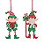 Enfeite Pendurar Elfo Sortido Verde Vermelho 12cm (Elfos) - 1 Un - Imagem 1