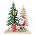 Noel Decorativo com Led Vermelho Branco Verde  24cm 1Cr2032   - 1 Un - Imagem 1