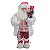 Papai Noel Decorativo Segura Lanterna Branco Vermelho 64cm - 1 Un - Imagem 1