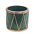 Cachepot Tambor Verde Dourado - 1 Un - Imagem 1