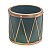 Cachepot Tambor Verde Dourado - 1 Un - Imagem 2