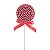 Pick Candy Vermelho Branco 25cm - 1 Un - Imagem 1