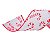 Fita Candy Cane Branco Vermelho 3,8cmx9,14M - 1 Un - Imagem 1