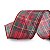 Fita Xadrez Vermelho Preto Ouro 6,3X914cm - 1 Un - Imagem 1
