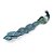 Pavão Decorativo com Glitter Azul Verde Prata 13cm - 1 Un - Imagem 1