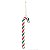 Enfeite Pendurar Candy Cane Vermelho Verde Branco 18cm - 1 Un - Imagem 1