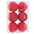 Bola Vermelho 8cm (Bolas) - Jogo com 6 Peças - Imagem 1