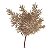 Galho Curto Folhas com Glitter Cha 20cm - 1 Un - Imagem 1